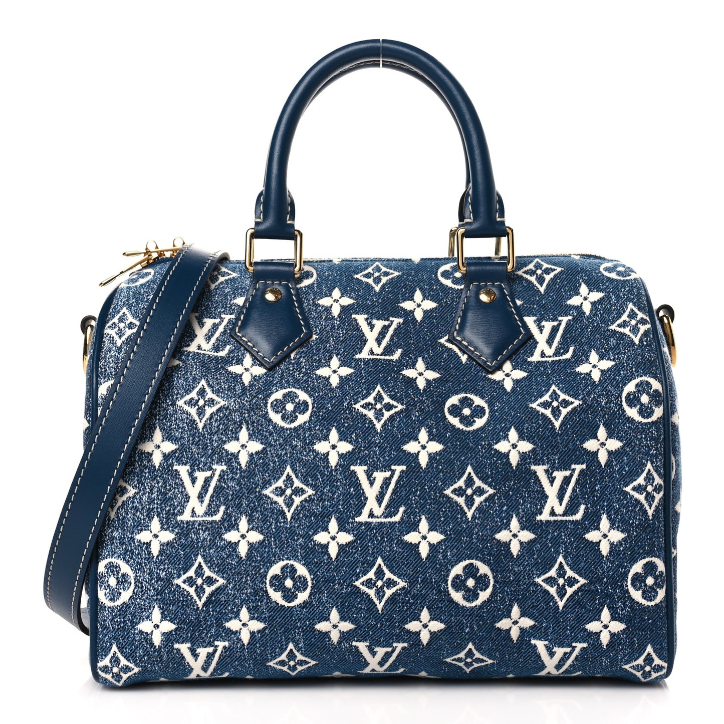 Monogram Jacquard Denim Speedy Bandouliere 25 Bleu