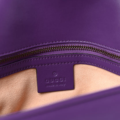 Gucci Calfskin Matelasse Small GG Marmont Shoulder Bag Shine Purple 6 of 10