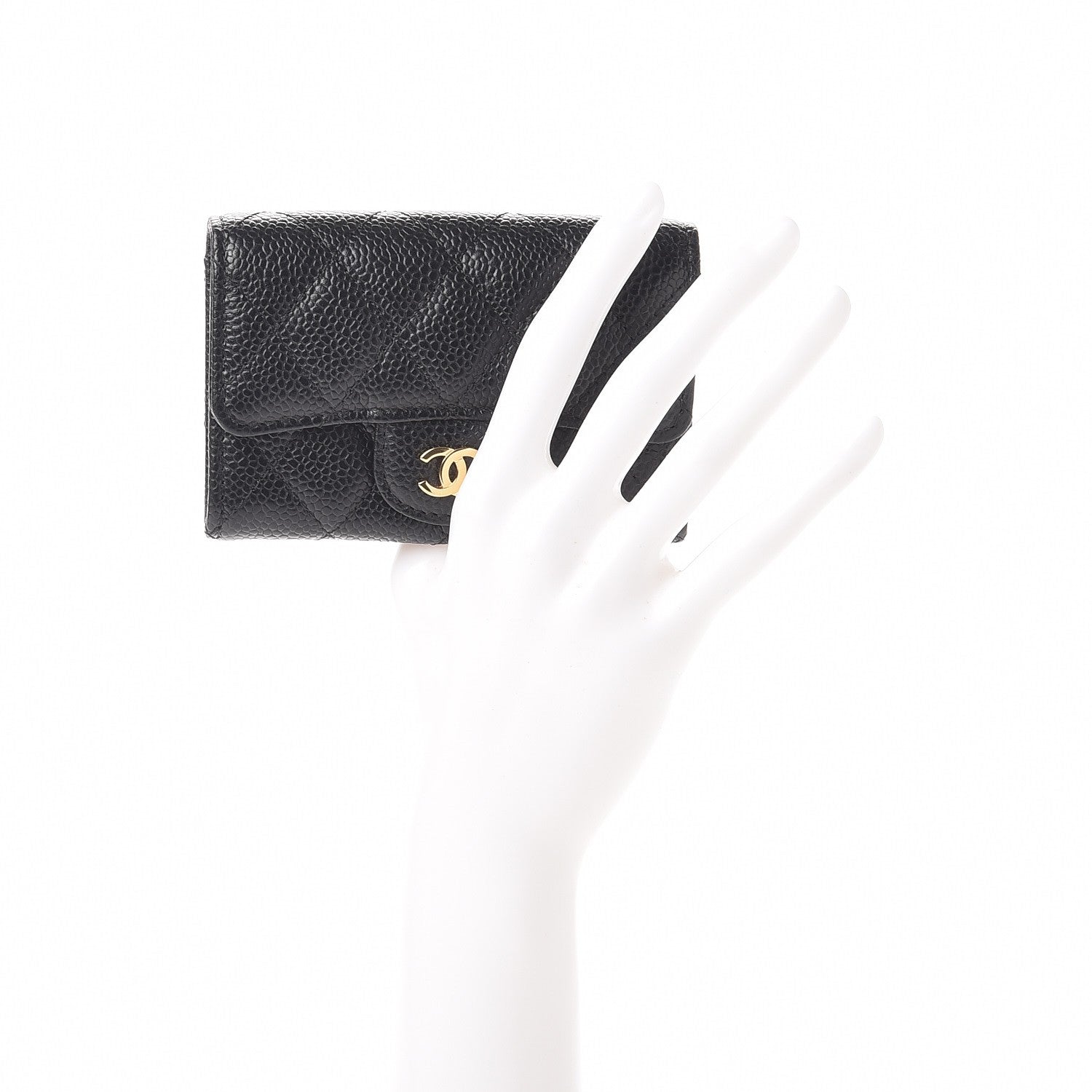 Chanel Caviar Quilted Flap Card Holder Black 2 of 8