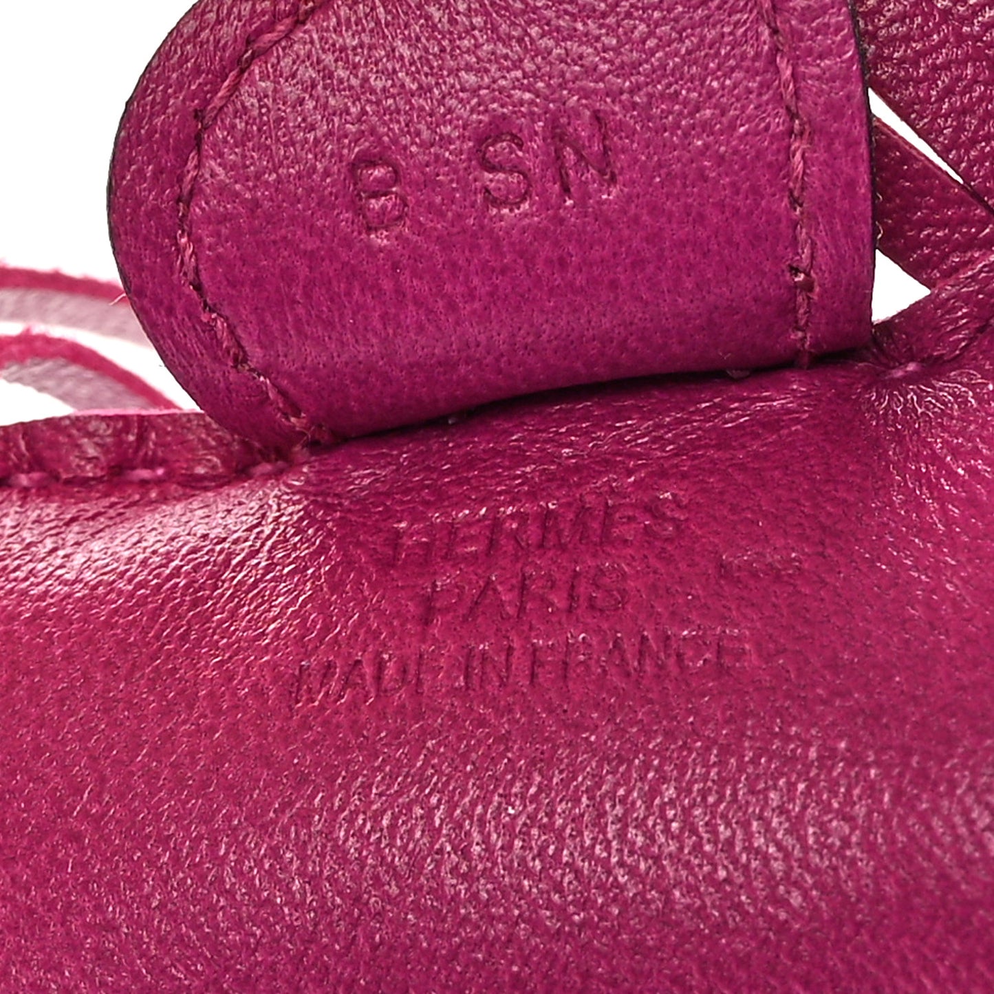 Milo Lambskin Lizard Touch Grigri Rodeo Horse Bag Charm PM Rose Pourpre