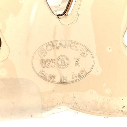 Chanel Crystal CC Earrings Black Gold 4 of 4