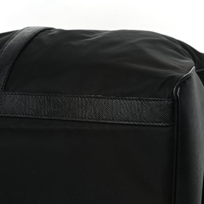 Prada Tessuto Nylon Saffiano Duffle Black 9 of 9