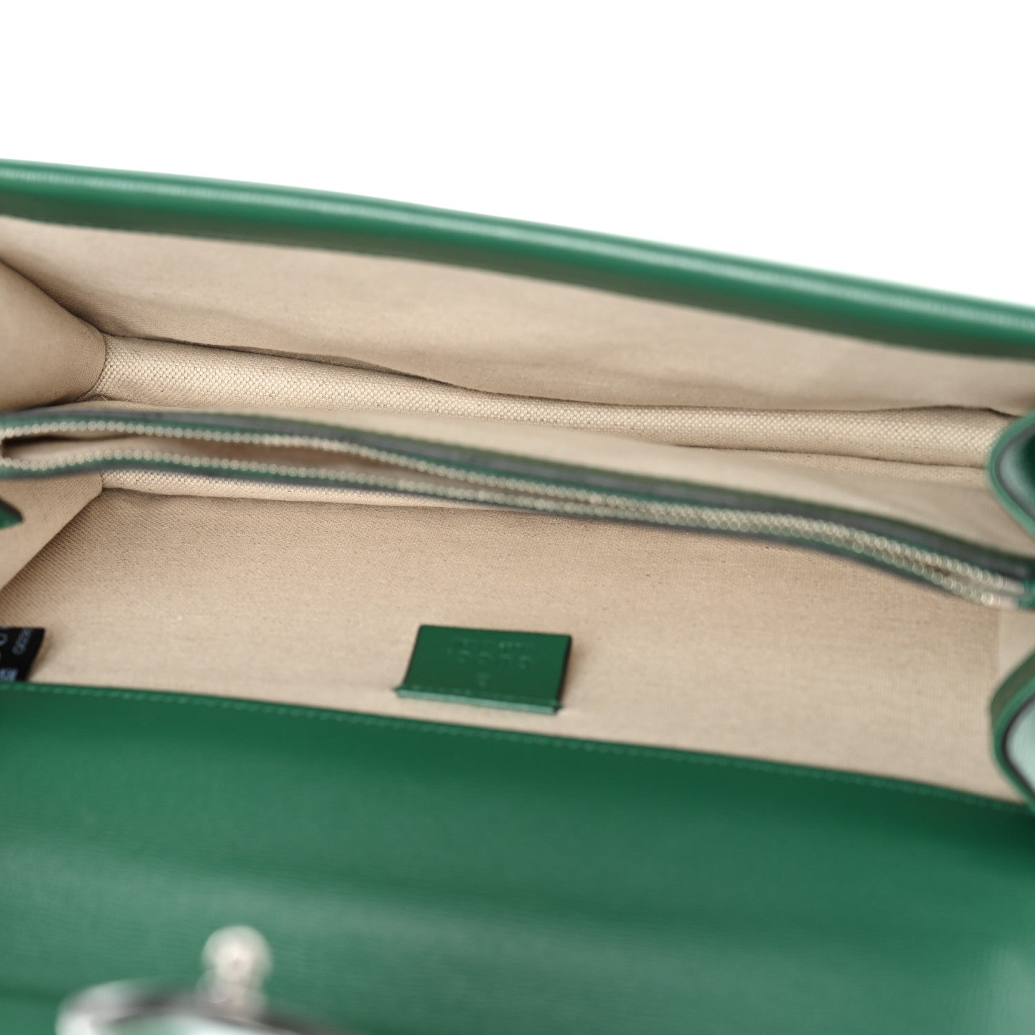 Gucci Azalea Calfskin GG Monogram Bi-Color Debossed Small Dionysus Shoulder Bag Stone Topaz Mystic White Emerald 5 of 12