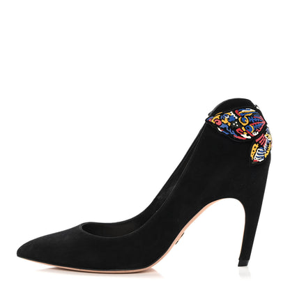 Christian Dior Suede D-Butterfly Pumps 37 Black 1 of 13