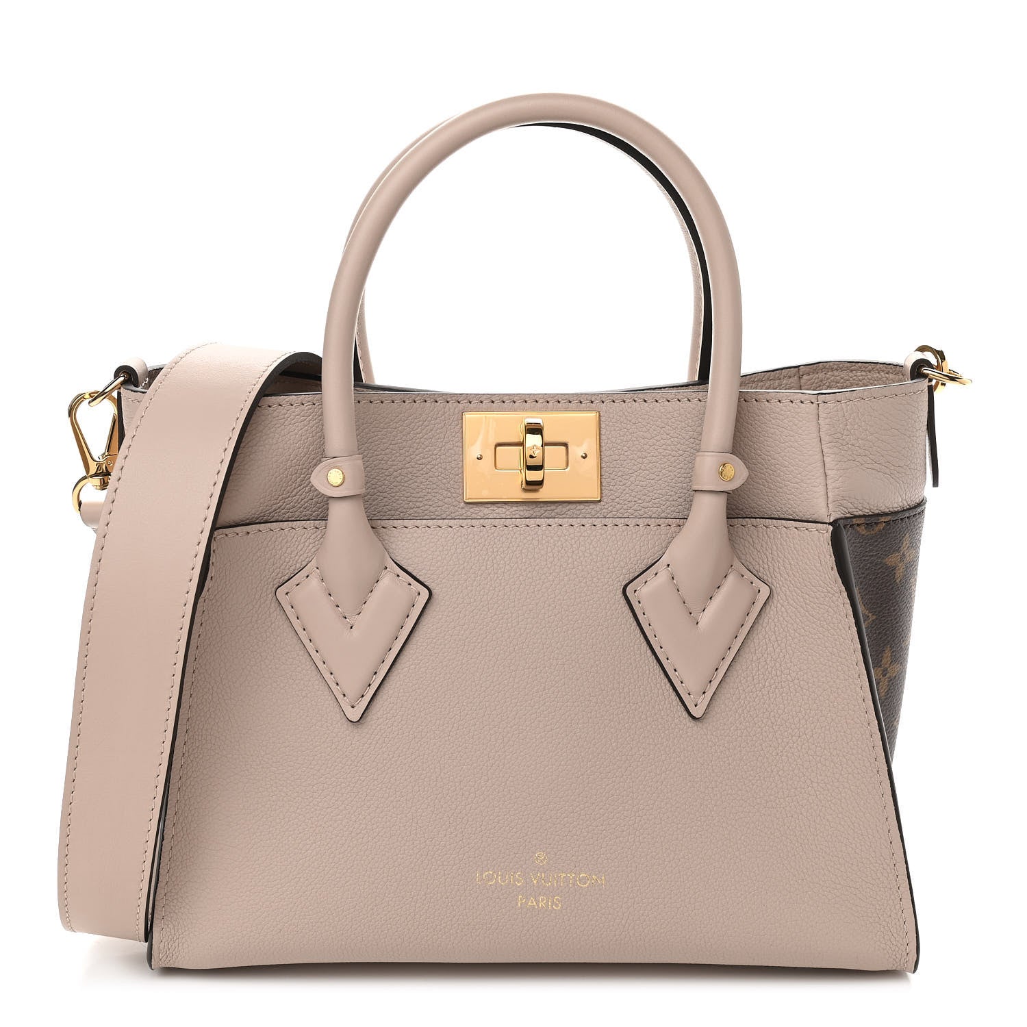 Louis Vuitton Calfskin Monogram On My Side PM Greige 1 of 7