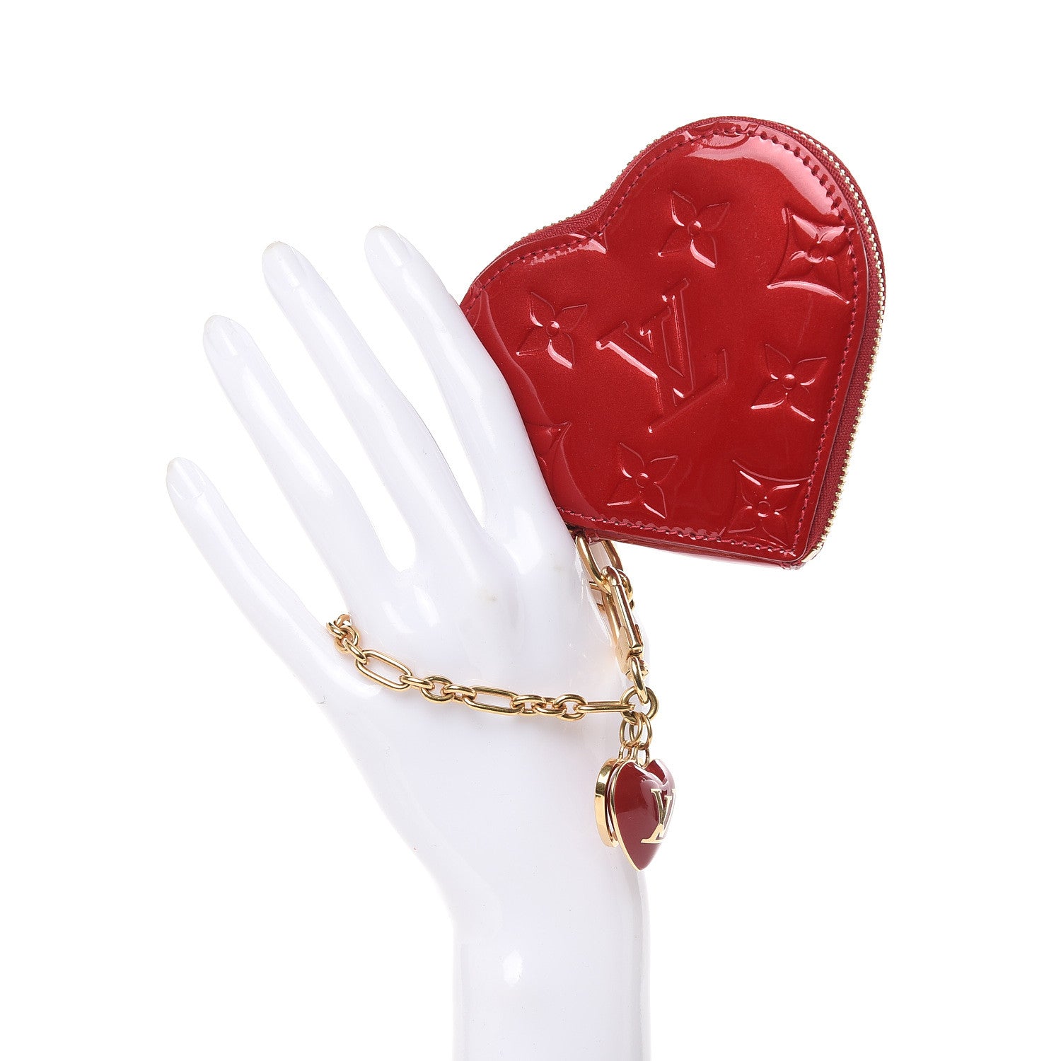 Louis Vuitton Vernis Coeur Heart Coin Purse Pomme D'Amour 2 of 7