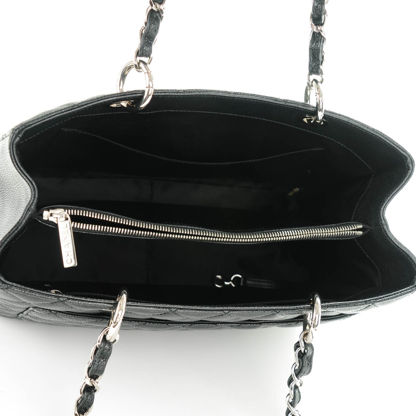 Caviar Quilted Grand Shopping Tote GST Black