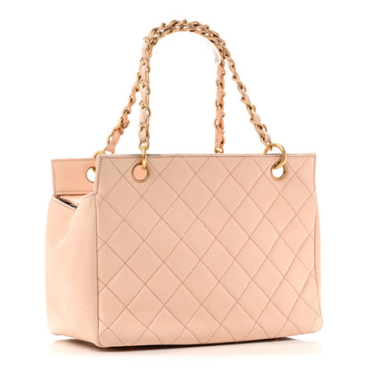 Chanel Lambskin Quilted Petit Timeless Shopping Tote PTT Beige 3 of 13