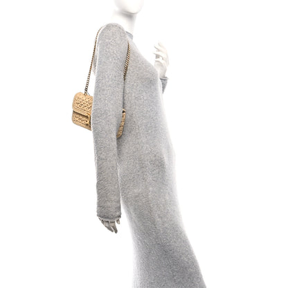 Celine Raffia Effect Claude Chain Shoulder Bag Natural 2 of 10