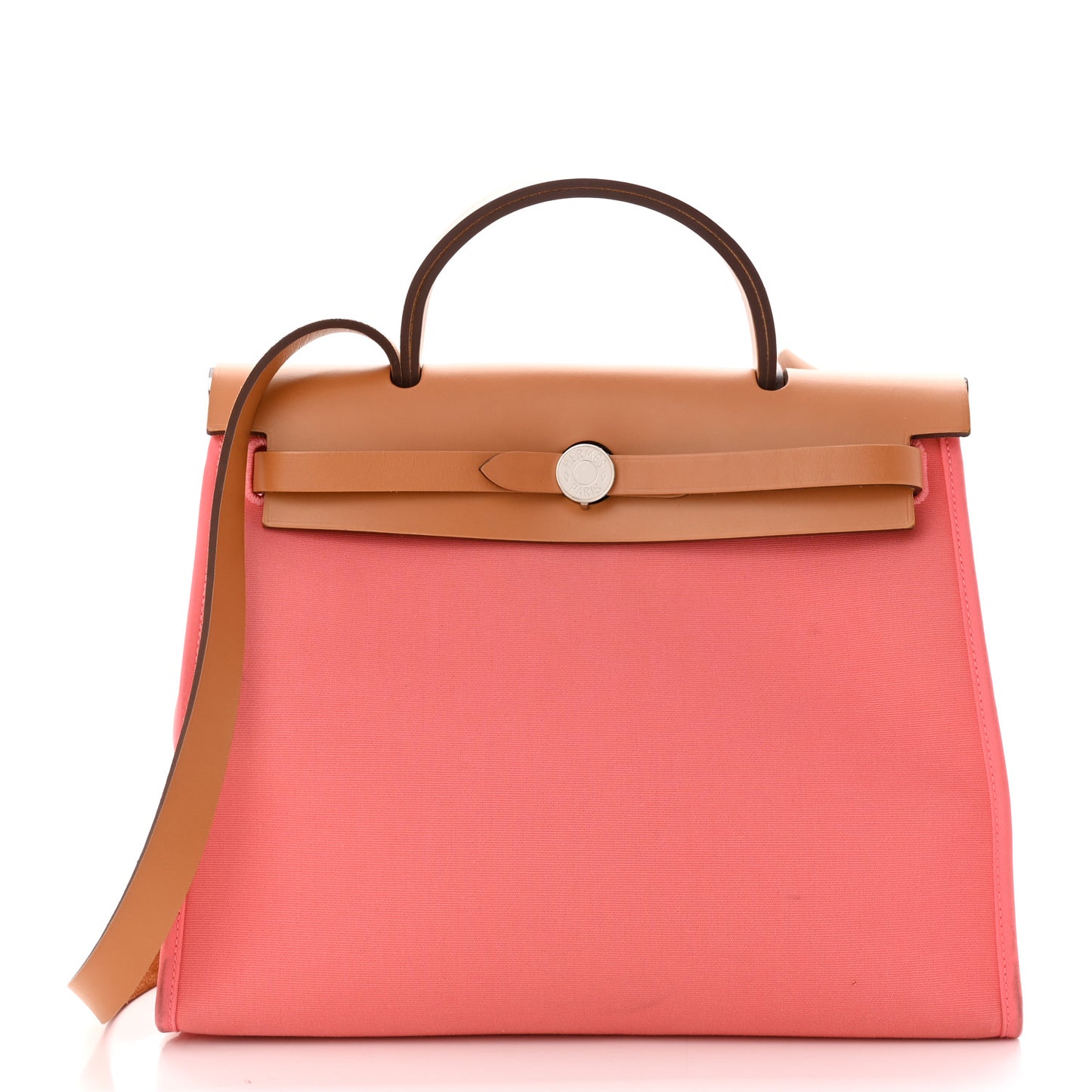 Vache Hunter Toile Herbag Zip 31 PM Rose Azalee Natural