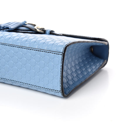 Gucci Microguccissima Medium Emily Chain Shoulder Bag Mineral Blue 6 of 9