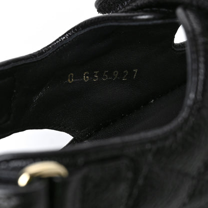 Chanel Grained Calfskin Velcro Dad Sandals 36.5 Black 8 of 8