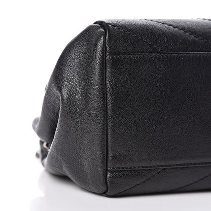 Saint Laurent Pebbled Lambskin Chevron Monogram Small Nolita Black 8 of 9