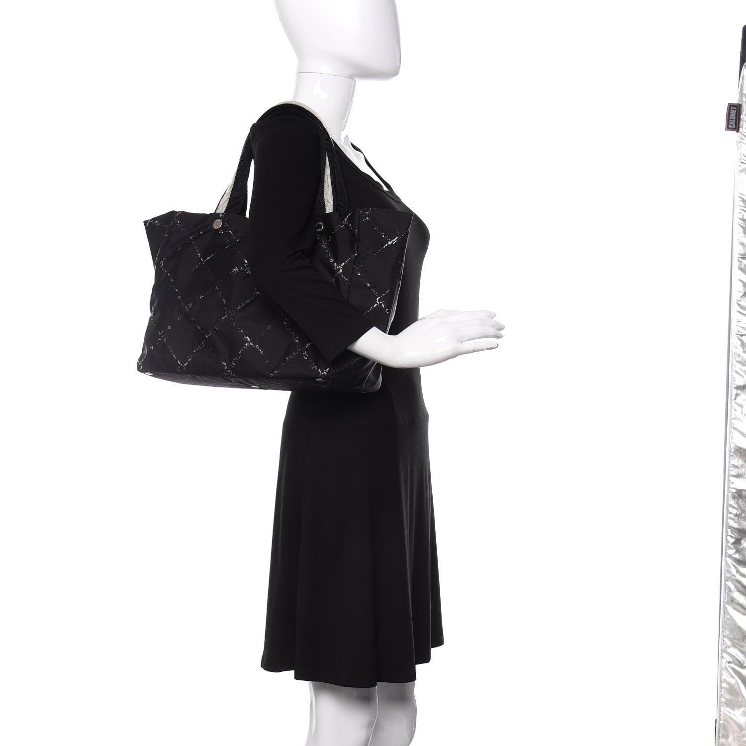 Chanel Nylon Travel Duffel Bag Black 2 of 10