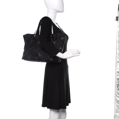 Chanel Nylon Travel Duffel Bag Black 2 of 10