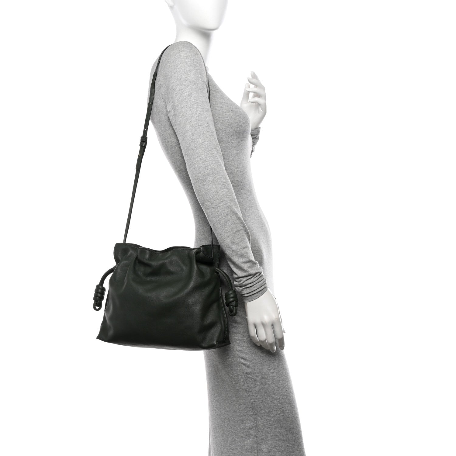 Loewe Nappa Flamenco Knot Clutch Vintage Khaki 2 of 10