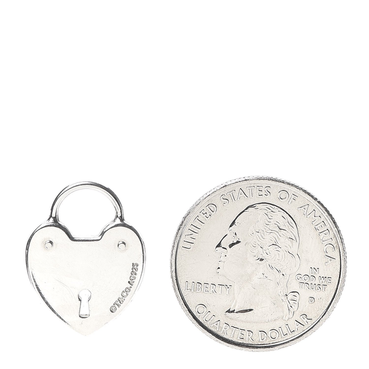 Tiffany Sterling Silver Heart Lock Charm 2 of 3