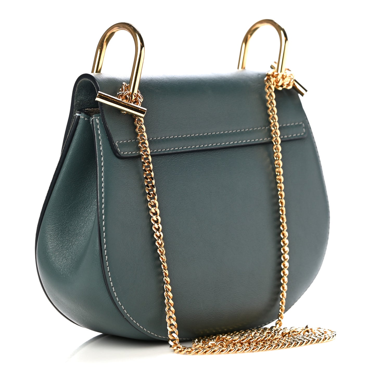 Suede Smooth Calfskin Mini Drew Shoulder Bag Cloudy Blue