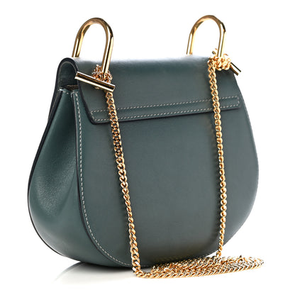 Chloe Suede Smooth Calfskin Mini Drew Shoulder Bag Cloudy Blue 2 of 14