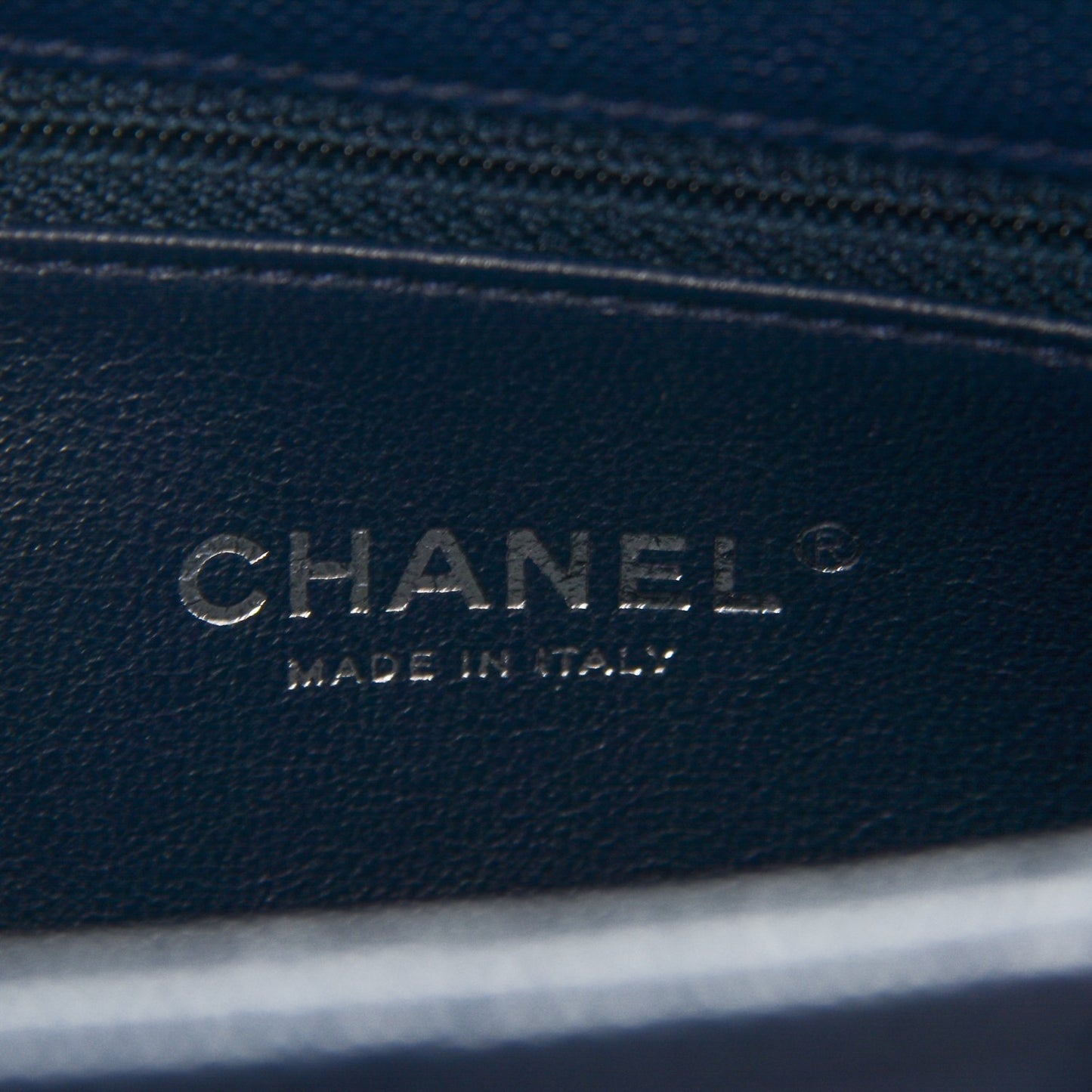 Caviar Lizard Quilted Small Coco Handle Flap Navy