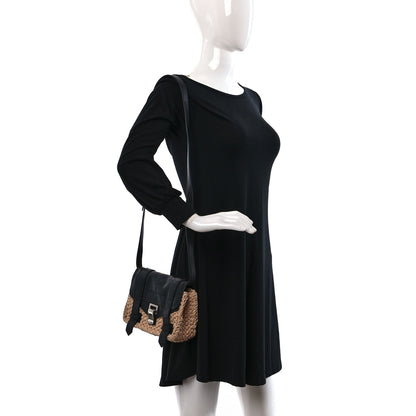 Proenza Schouler Raffia Lambskin PS1 Mini Crossbody Black 2 of 10