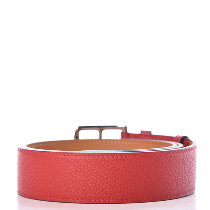 Hermes Taurillon Clemence 42mm Mens Etriviere Belt 90 Rouge Casaque 3 of 9