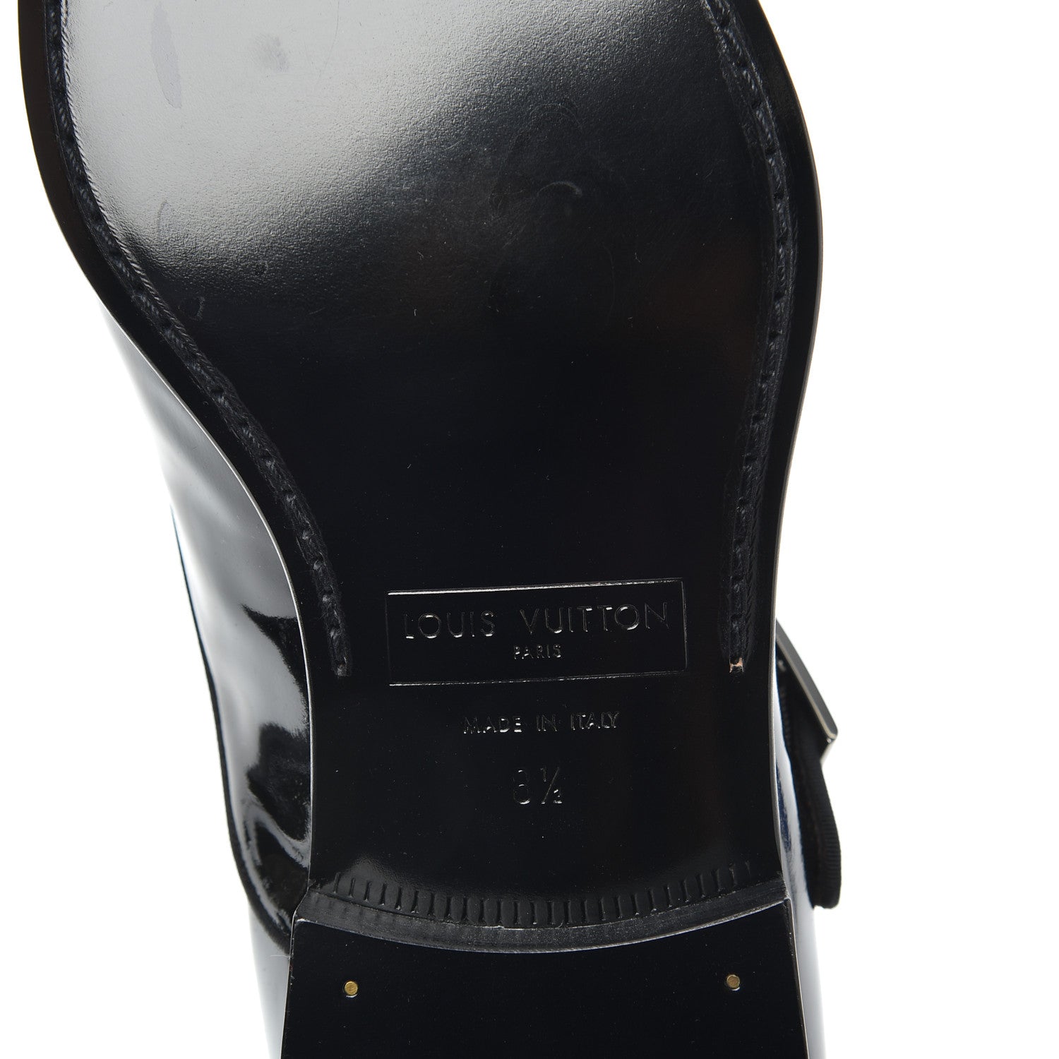 Louis Vuitton Patent Calfskin James Buckle Shoe 8.5 Black 6 of 7