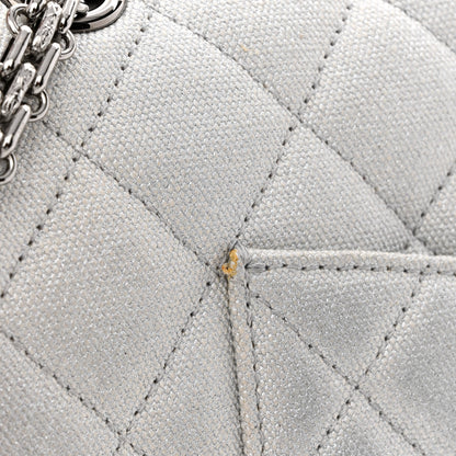 Chanel Metallic Canvas Space Charms 2.55 Reissue 226 Flap Silver 12 of 14