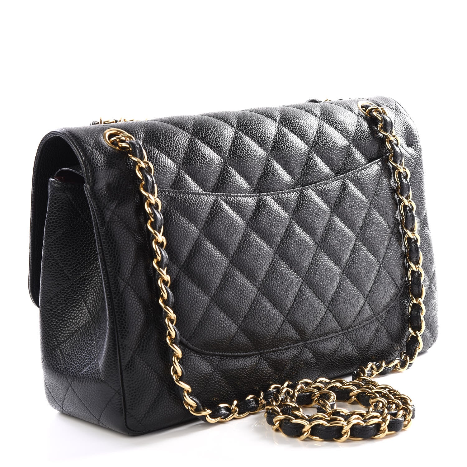 Chanel Caviar Quilted Jumbo Double Flap Black 2 of 11