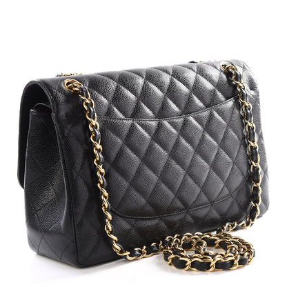 Chanel Caviar Quilted Jumbo Double Flap Black 2 of 11