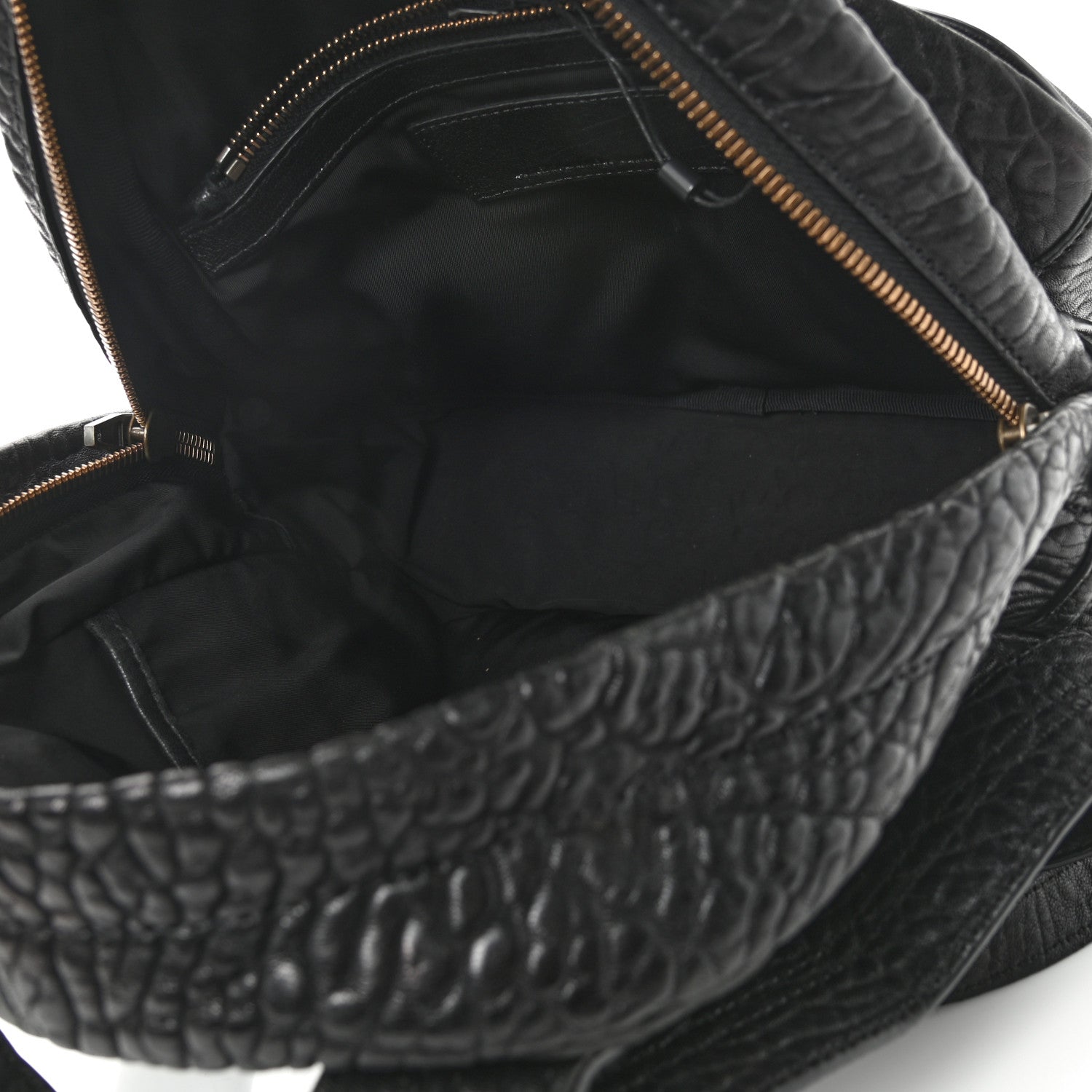 Alexander Wang Pebbled Lambskin Dumbo Backpack Black Rose Gold Hardware 5 of 9
