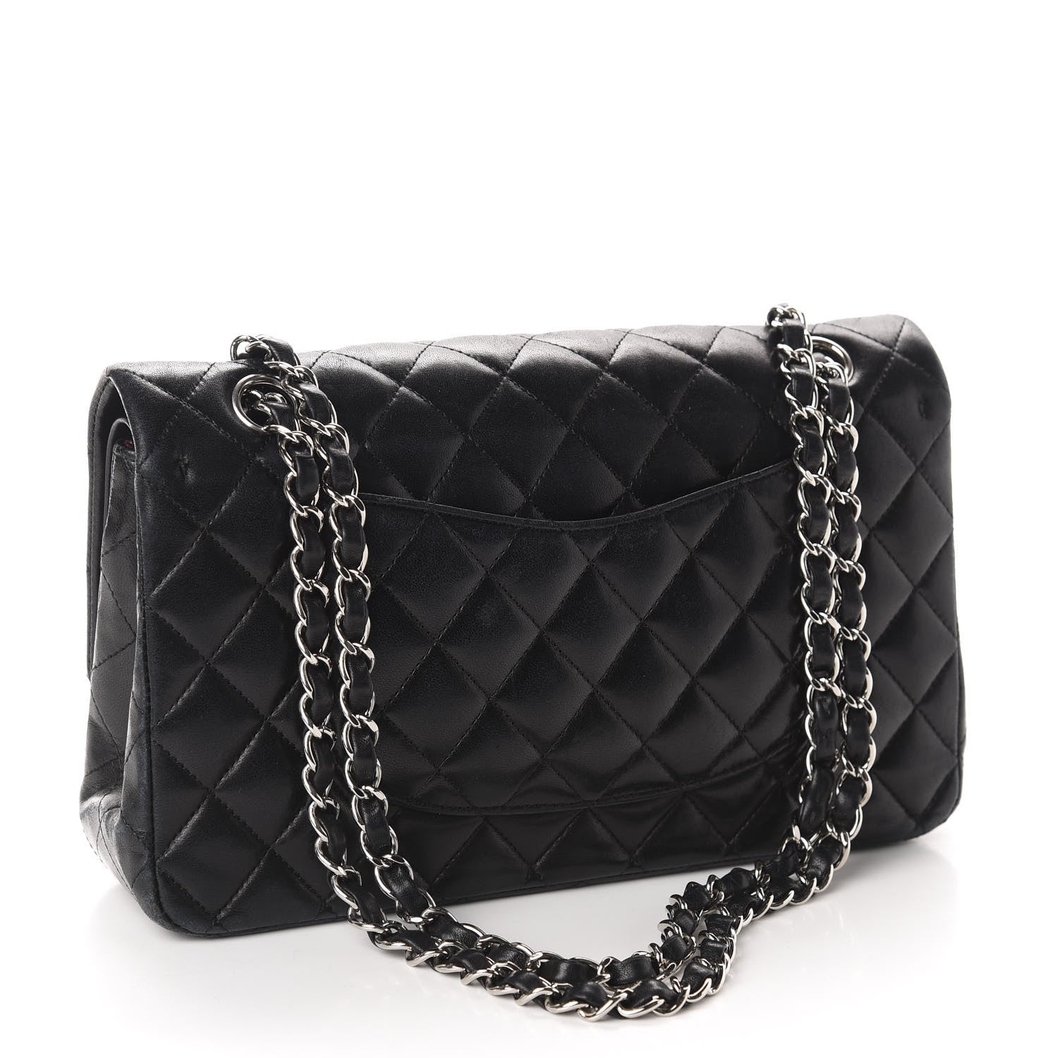 Chanel Lambskin Quilted Medium Double Flap Black 3 of 12