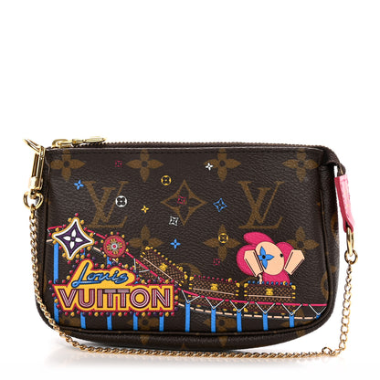 Louis Vuitton Monogram 2020 Christmas Animation Roller Coaster Mini Pochette Accessories Pivoine 1 of 7