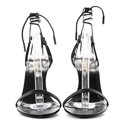 Saint Laurent Calfskin Lexi 90 Ankle Strap Sandals 36 Black 2 of 11