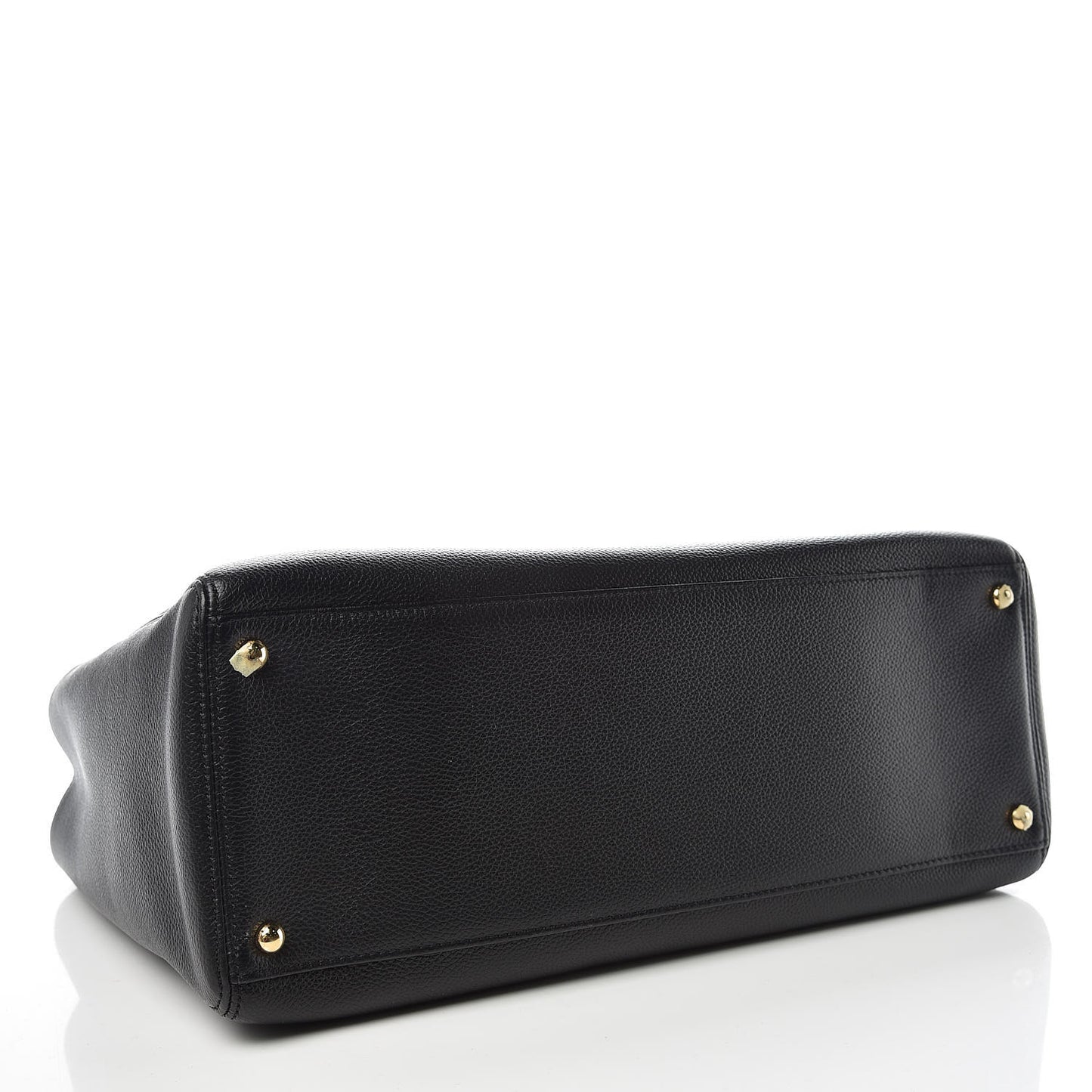 Calfskin Cerf Executive Shopper Tote Black