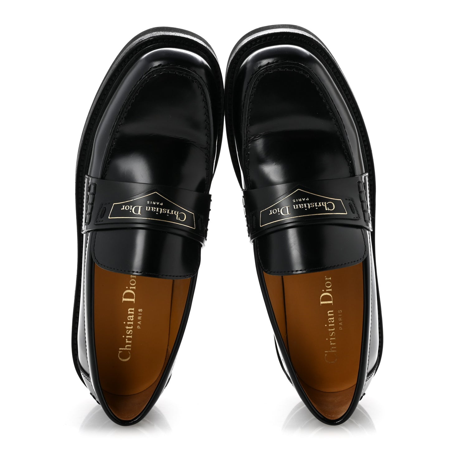 Brushed Calfskin Boy Loafers 37.5 Black