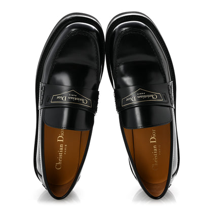 Christian Dior Brushed Calfskin Boy Loafers 37.5 Black 2 of 10