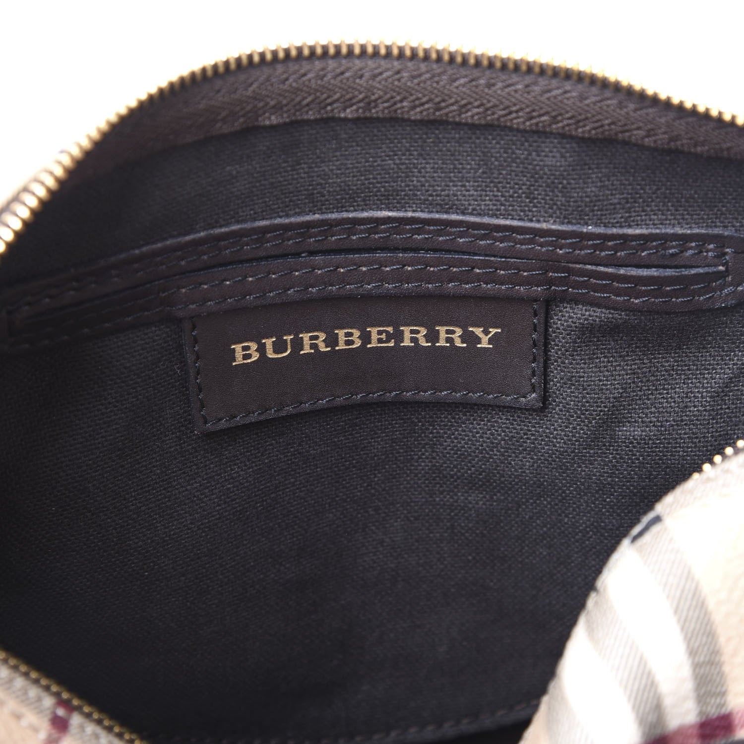 Burberry Haymarket Check Small Chester Bowling Bag Chocolate 9 of 11