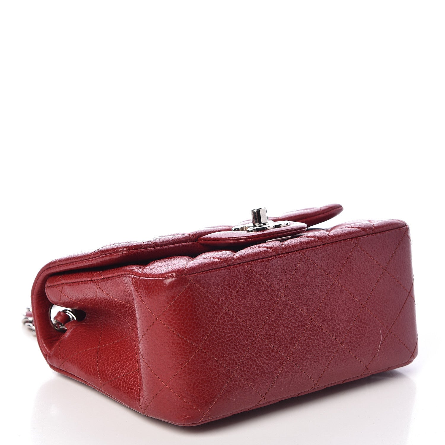 Chanel Caviar Quilted Mini Square Flap Red 4 of 11