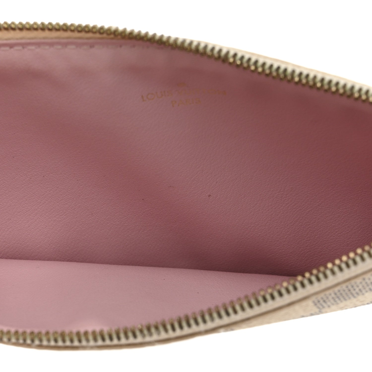 Louis Vuitton Damier Azur Felicie Chain Wallet Zippered Insert Rose Ballerine 5 of 10