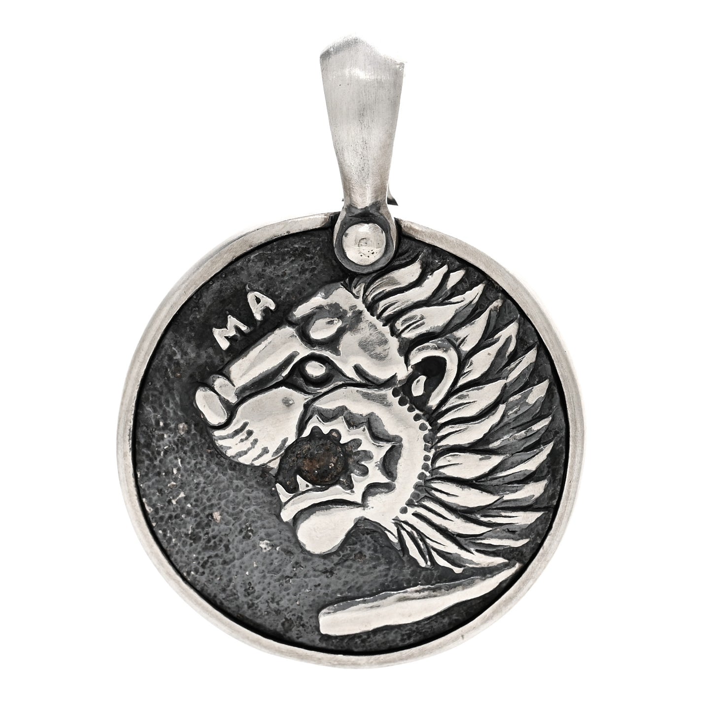 Sterling Silver Petrvs Lion Amulet Pendant