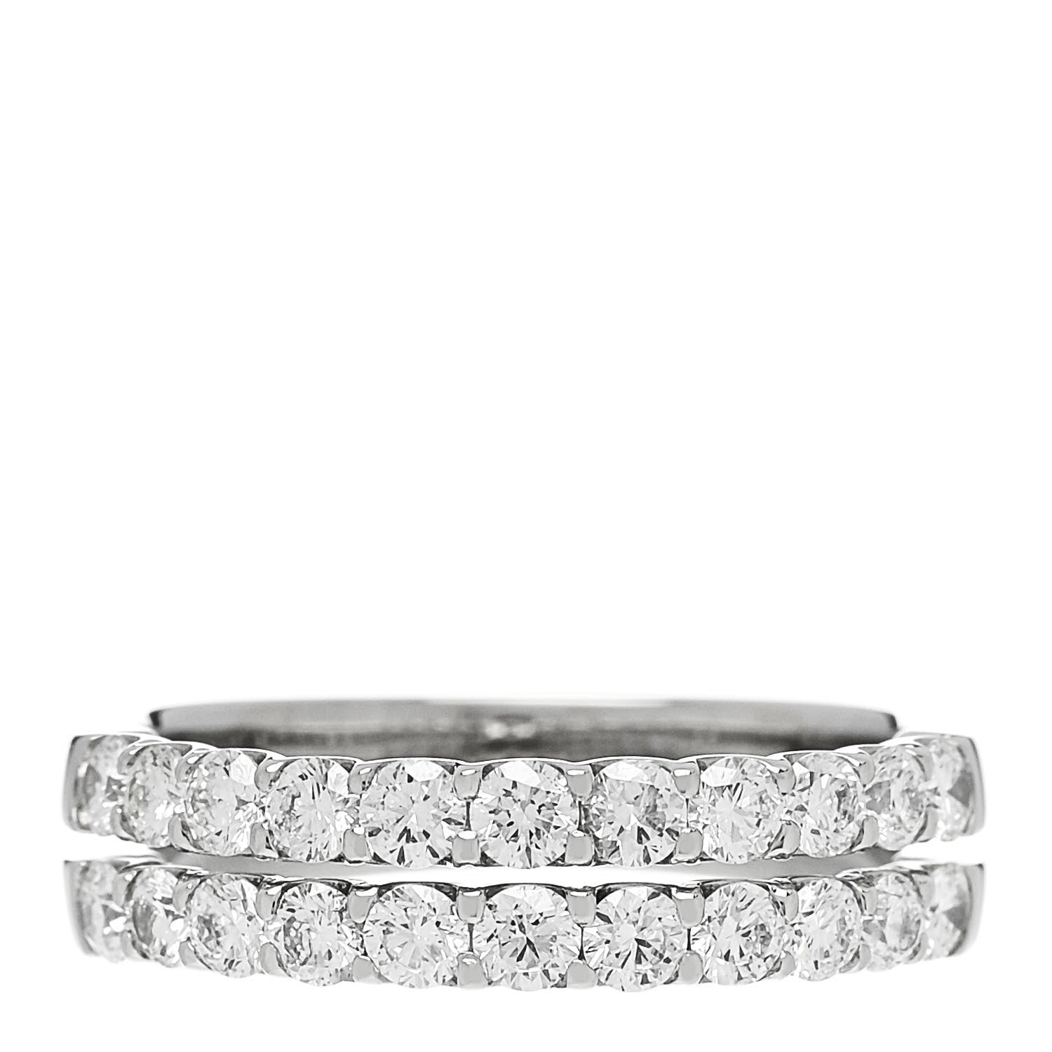 Parker & West by FASHIONPHILE Platinum Diamond 1.00ct Double Half Eternity Band Ring  52 6 1 of 9