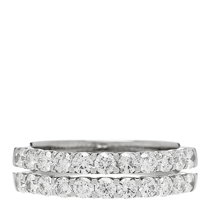 Parker & West by FASHIONPHILE Platinum Diamond 1.00ct Double Half Eternity Band Ring  52 6 1 of 9