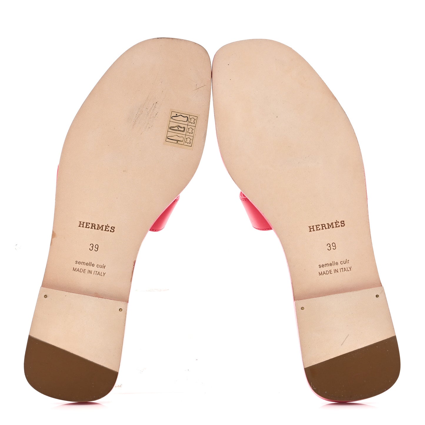 Calfskin Oran Sandals 39 Rose Mexico