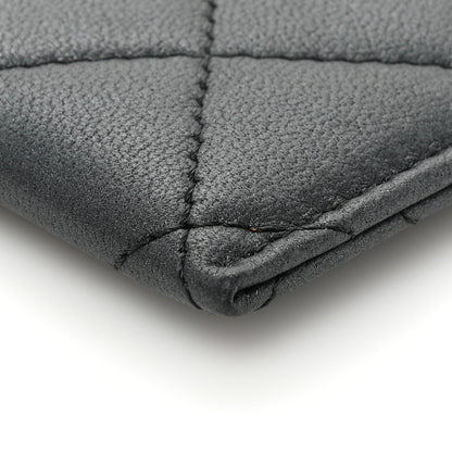 Chanel Pearly Lambskin Quilted Card Holder So Black 10 of 12