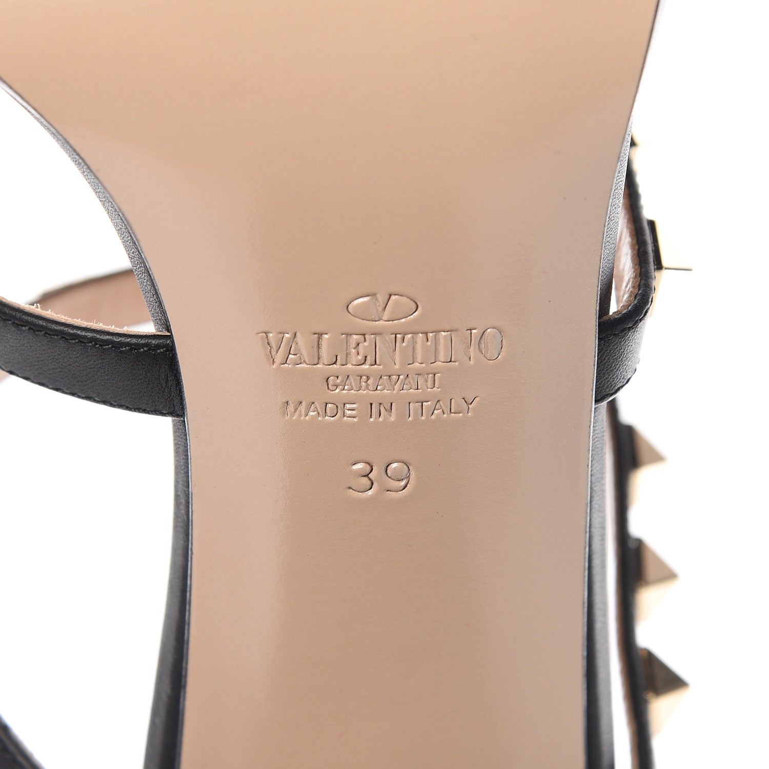 Valentino Garavani Calfskin Rockstud 90mm Caged Slide Sandals 39 Black 7 of 9