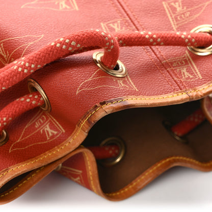 Louis Vuitton Canvas Americas Cup 1995 Saint Tropez Drawstring Bag Red 13 of 16