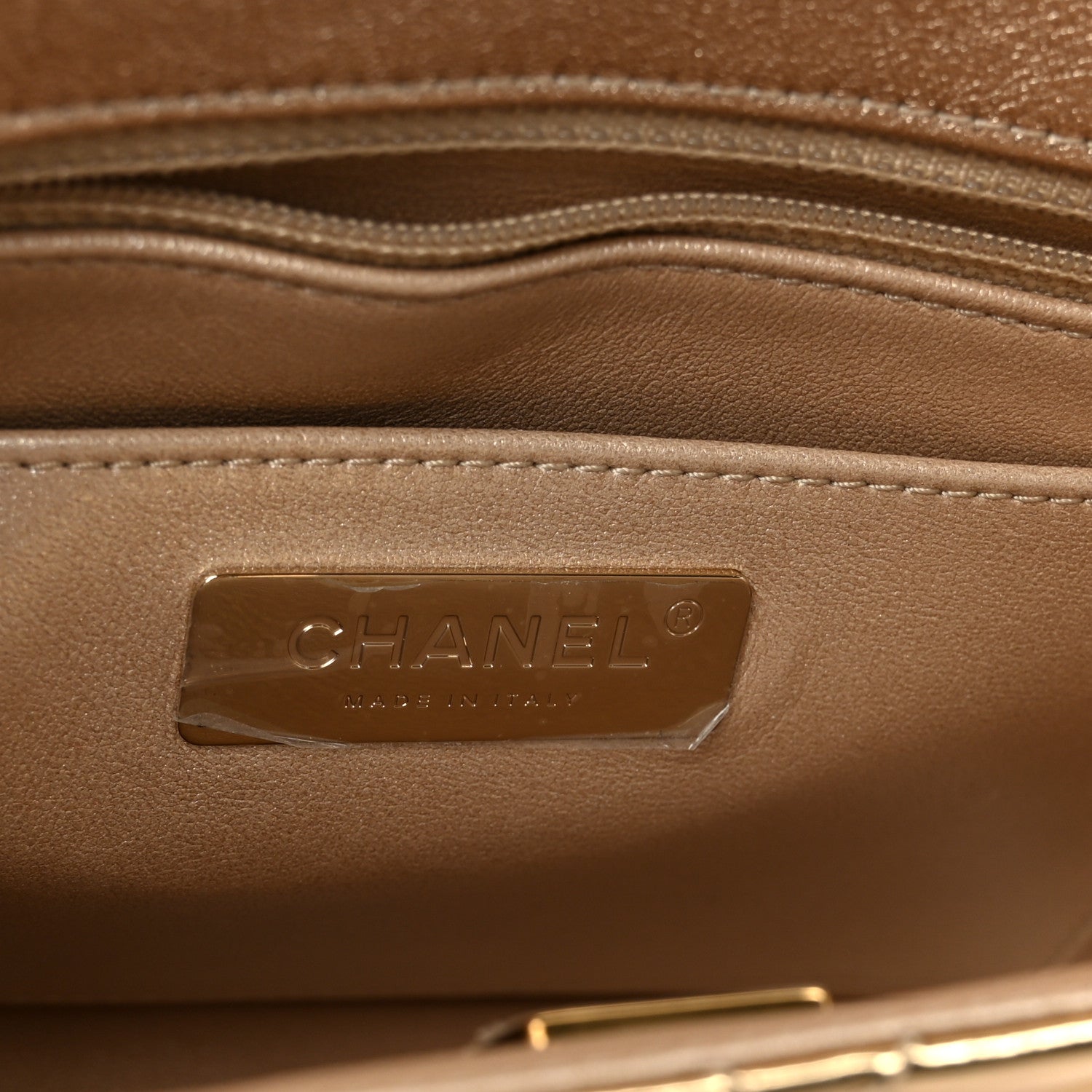 Chanel Mirror Calfskin Metallic Calfskin Quilted Hollywood Boulevard Backpack With Coin Purse Gold 6 of 12