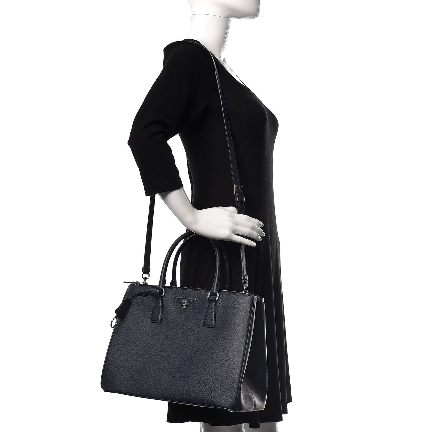 Saffiano Medium Galleria Double Zip Tote Baltico