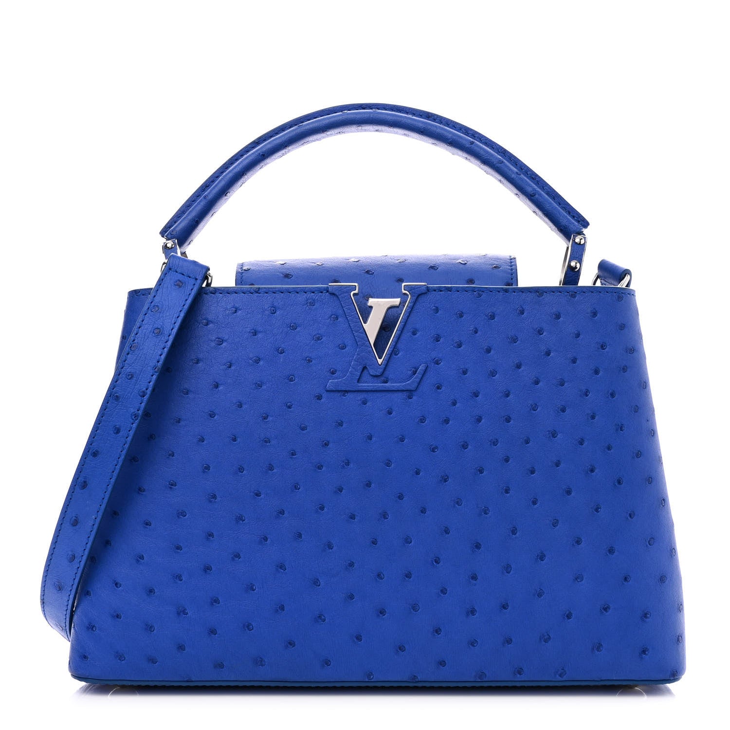 Louis Vuitton Ostrich Capucines MM Saphir 1 of 10